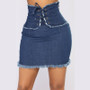 Blue Jeans Women Mini Pencil Denim Skirt