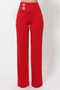 Oversized Button Front Detail Pants