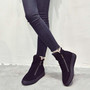 Women's Shoes Boots Warm Flockr Low Heels Zipper