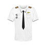 Customizable Pilot Uniform (Badge 3) Designed 3D Children T-Shirts