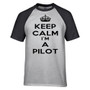Keep Calm I'm a Pilot Designed Raglan T-Shirts
