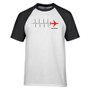 Aviation Heartbeats Designed Raglan T-Shirts