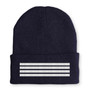 Pilot Epaulette (Silver) 4 Lines Embroidered Beanies