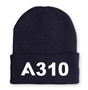 A310 Flat Text Embroidered Beanies