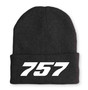 757 Flat Text Embroidered Beanies