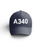 Customizable Name & A340 Flat Text Embroidered Hats