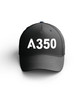 Customizable Name & A350 Flat Text Embroidered Hats