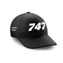 Customizable Name & 747 Flat Text Embroidered Hats