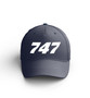 Customizable Name & 747 Flat Text Embroidered Hats