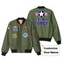 US Air Force + Patches Designed 3D Pilot Bomber Jackets