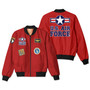 US Air Force + Patches Designed 3D Pilot Bomber Jackets