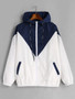 Hooded Two Tone Windbreaker