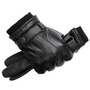 High Quality Black Men Leather Gloves for Winter and Autumn