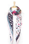 Flower sketch print square scarf