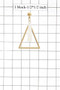 Triangle metal earring