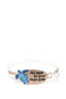 Sea Turtle At Ease In You Own Shell Metal Bracelet