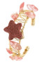 Wired gem acccent starfish cuff bracelet