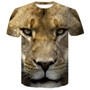 Lion 3D Print Black T Shirt