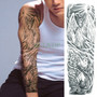 Geometric Design Full Arm Waterproof Temporary Tattoo Sticker