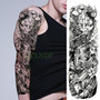 Geometric Design Full Arm Waterproof Temporary Tattoo Sticker