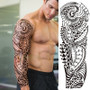 Geometric Design Full Arm Waterproof Temporary Tattoo Sticker