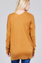 Ladies fashion long dolmen sleeve open front w/pocket sweater cardigan