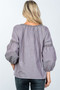 Boho drop shoulder embroidery blouse