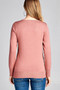 Ladies fashion long sleeve v-neck classic sweater