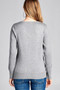 Ladies fashion long sleeve v-neck classic sweater