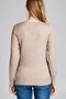 Ladies fashion long sleeve v-neck classic sweater