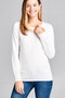 Ladies fashion long sleeve crew neck classic sweater