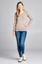 Ladies fashion long sleeve crew neck classic sweater