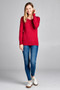 Ladies fashion long sleeve crew neck classic sweater