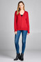 Ladies fashion long sleeve v-neck classic sweater cardigan