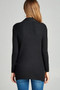 Ladies fashion long sleeve open front ribbed knit cardigan