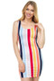 Multi-color Stripe Crepe Dress