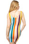 Multi-color Stripe Crepe Dress