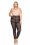 Ladies fashion plus size lace sheer jumpsuit