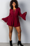 Ladies fashion plus size plunging v-neck plus size romper