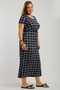 Plaid, Ankle Length Maxi Dress