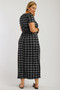 Plaid, Ankle Length Maxi Dress