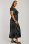 Plaid, Ankle Length Maxi Dress