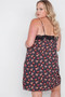 Plus Size Floral Cami Slip Mini Dress