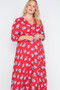 Plus Size Floral Button Down Maxi Dress