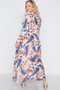 Plus Size  Floral Print Button Down Maxi Dress