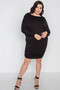 Plus Size Batwing Basic Mini Dress