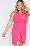 Plus Size Lace Detail Bodycon Mini Dress