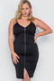 Plus Size Black Ribbed Cami Bodycon Mini Dress