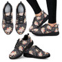 Autumn Fall Floral - Women's Athletic Sneakers (Black)