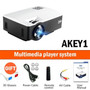 AUN LED Proyector AKEY1/Plus for Home Theater, 1800 Lumens, Support Full HD Mini projector (Optional Android 6 Support 4K Video)